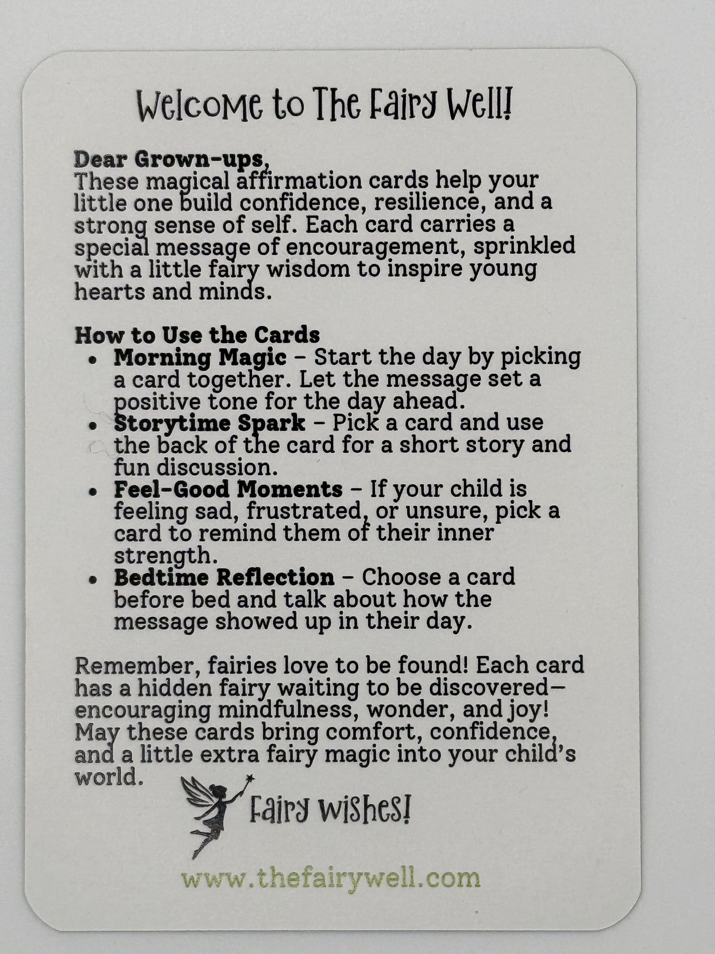 Children's Affirmation Cards- Ages 3-7