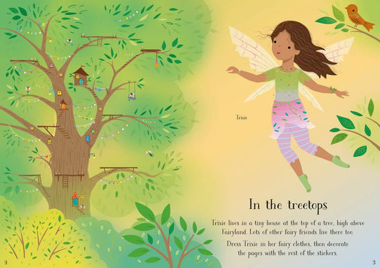 Little Sticker Dolly Dressing Treetop Fairies : Usborne
