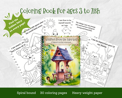 Whispers from the Fairy Well Coloring Book- Ages 3-7