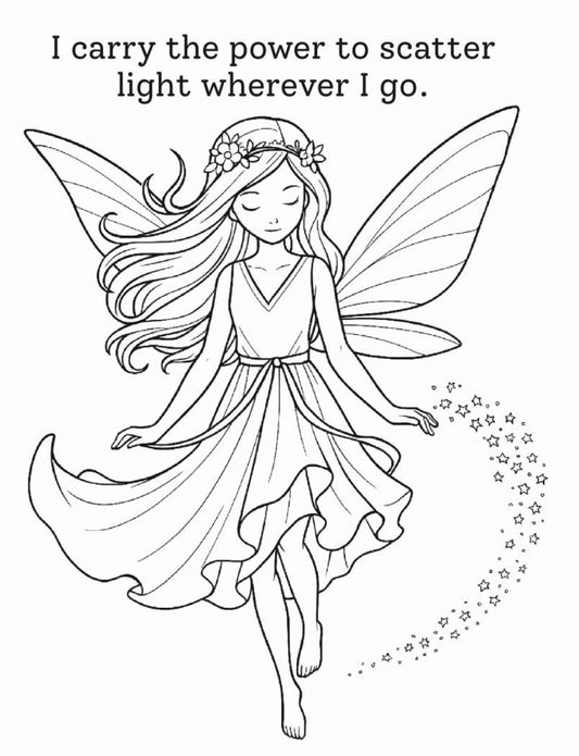 Free Fairy Coloring Page- Instant Download