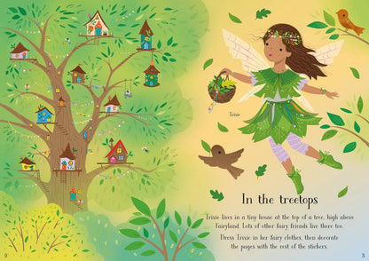 Little Sticker Dolly Dressing Treetop Fairies : Usborne